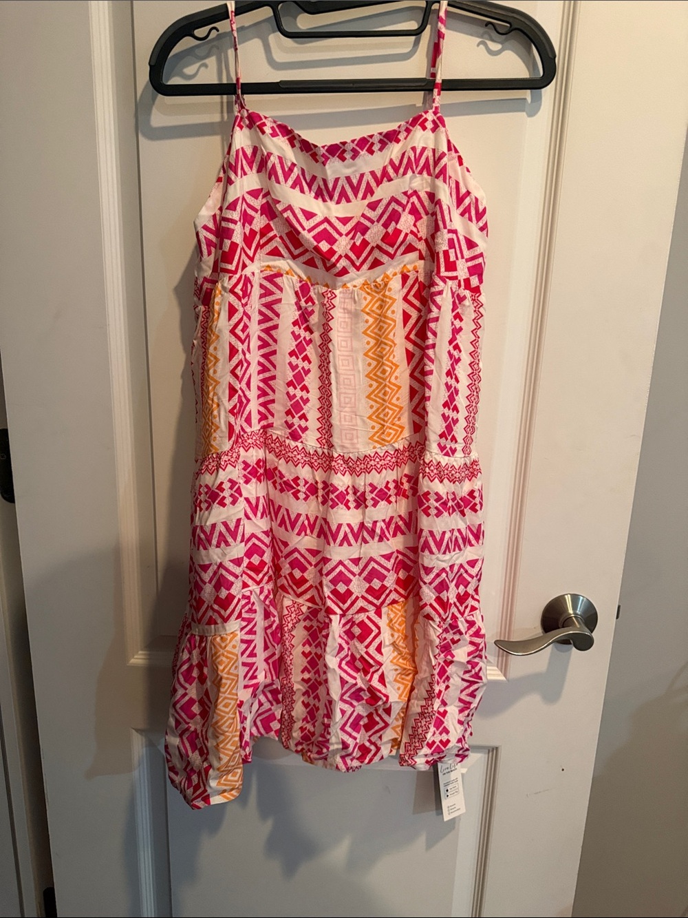 Cupshe Pink and Orange Geometric Print Mini Dress